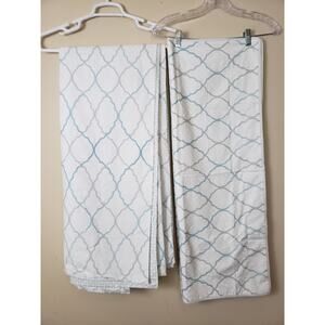 Yves Delorme Fugace Reversible Queen Duvet Cover + 2 Shams Cotton French 87"x95"